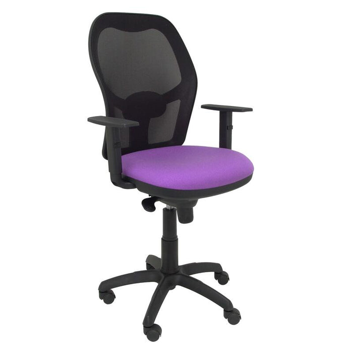 Silla Jorquera Malla Negra Asiento Bali Lila