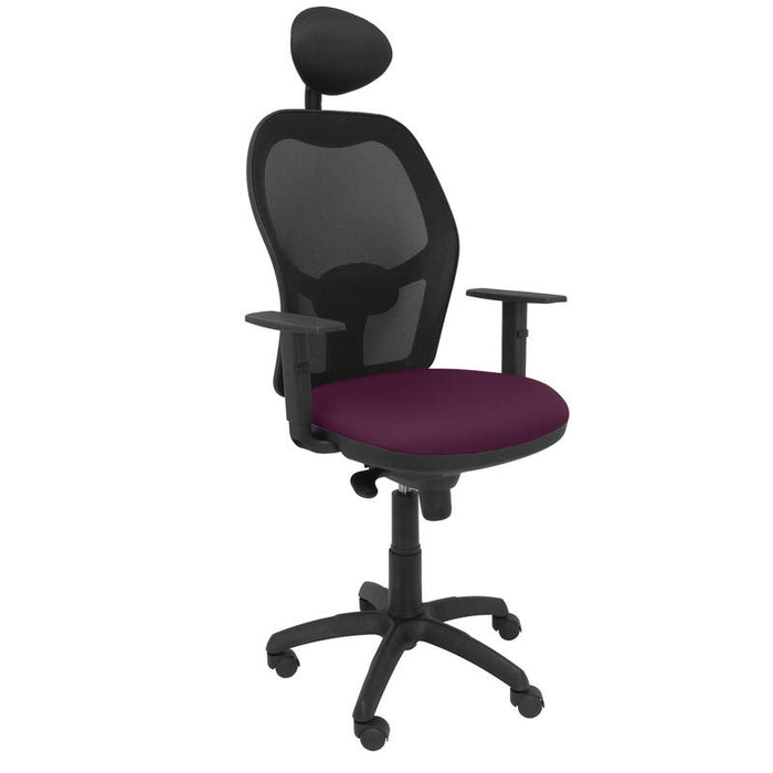 Silla Jorquera Malla Negra Asiento Bali Morado Co