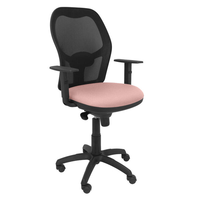 Silla Jorquera Malla Negra Asiento Bali Rosa Páli