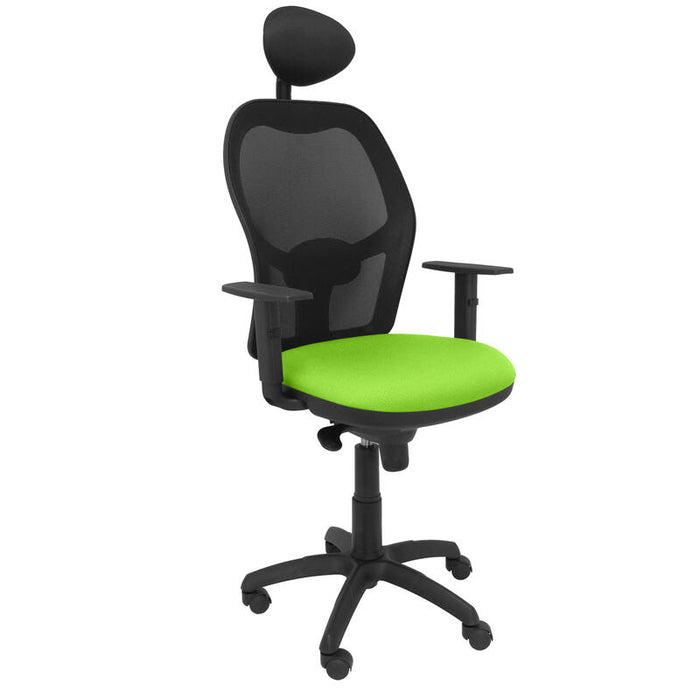 Silla Jorquera Malla Negra Asiento Bali Verde Pis