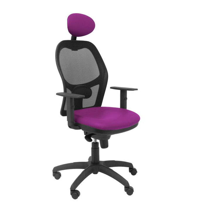 Silla Jorquera Malla Negra Asiento Similpiel Mora