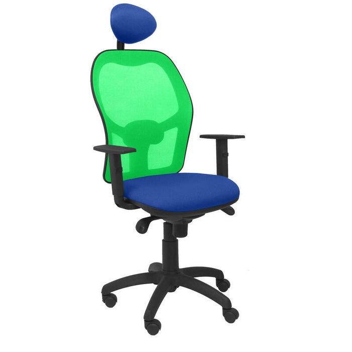 Silla Jorquera Malla Verde Asiento Bali Azul Con