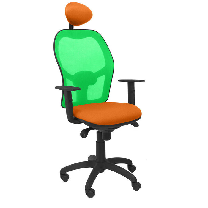 Silla Jorquera Malla Verde Asiento Bali Naranja C