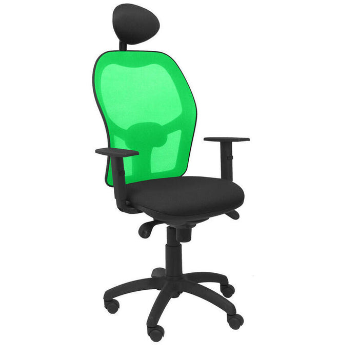 Silla Jorquera Malla Verde Asiento Bali Negro Con