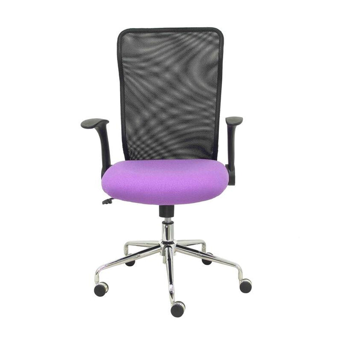 Silla Minaya Respaldo Malla Negro Asiento Bali Li