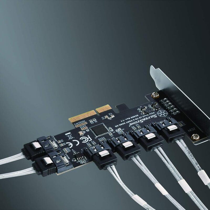 Silverstone Ecs06, Tarjeta Sata-Gen3 De 6 Puertos (6 Gbps) No Raid-Pci-Express-Gen3-X2, Sst-Ecs06