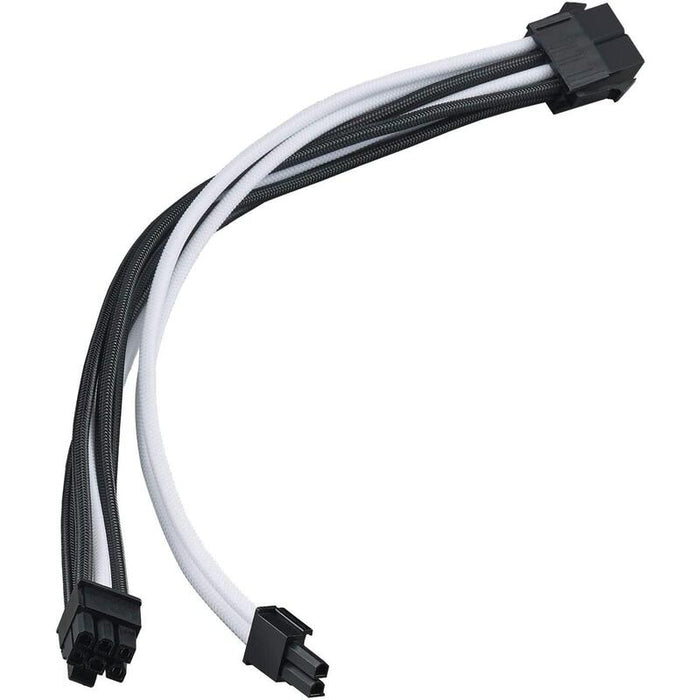 Silverstone Pp07e Cable De Extensión 8 Pines 6 + 2 Gpu Pcie 300 Mm 18 Awg Sst-Pp07e-Pcibw Negro + Blanco