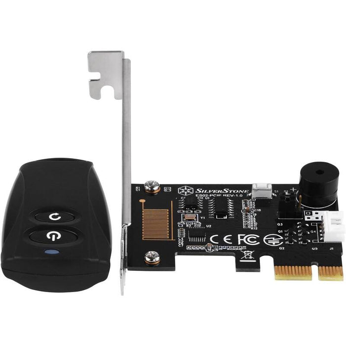 Silverstone Sst-Es02-Pcie - Control Remoto 2.4g Para Encendido / Reinicio De Pc, Altavoz De Computadora Integrado, Pcie