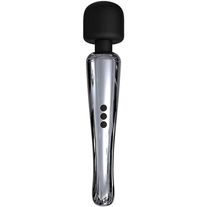 Silvery Wand Masajeador High-Tech Súper Potente Inalámbrico Usb Color Cromo Silicona