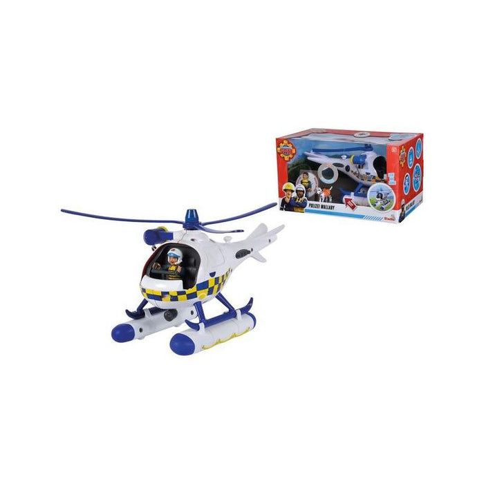 Simba Bombero Sam Policía Wallaby Vehículo De Juguete (Blanco/Azul, Con Luz Y Sonido) 109252537