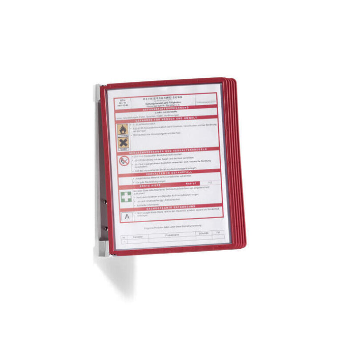 Simema De Panel De Exhibición De Pared Duradero. Paneles Indicadores Variowall 5, Rojo