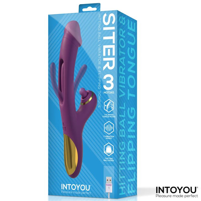 Siter Vibrador Con Lengua Movimiento Flipping Y Bola Golpeteo