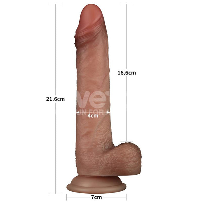Sliding Pro Dildo Piel Deslizante-Retractil Dual Layer 8.5