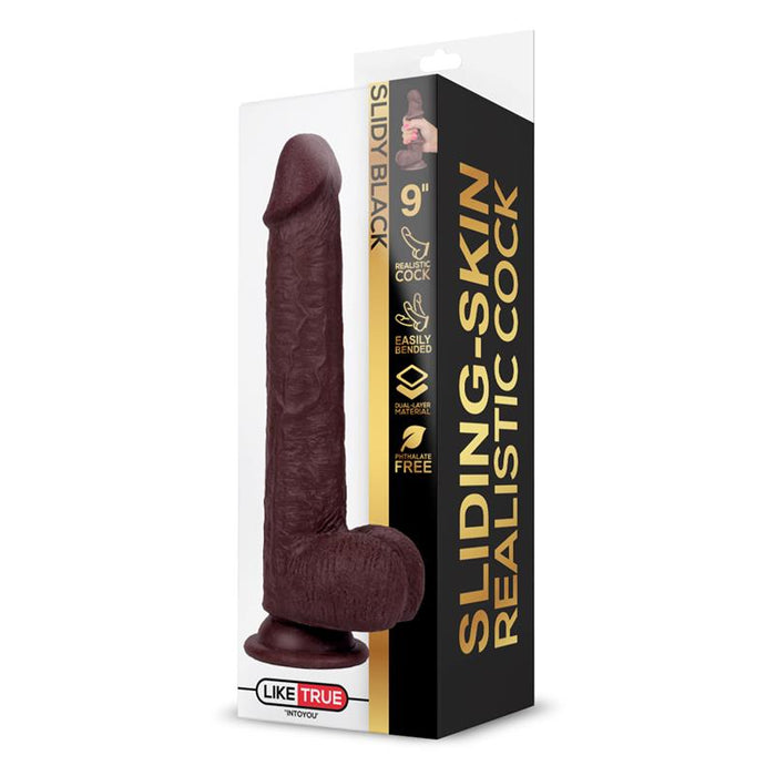 Slidy Dildo Realista Dual Layer Retráctil Y Orientable 9