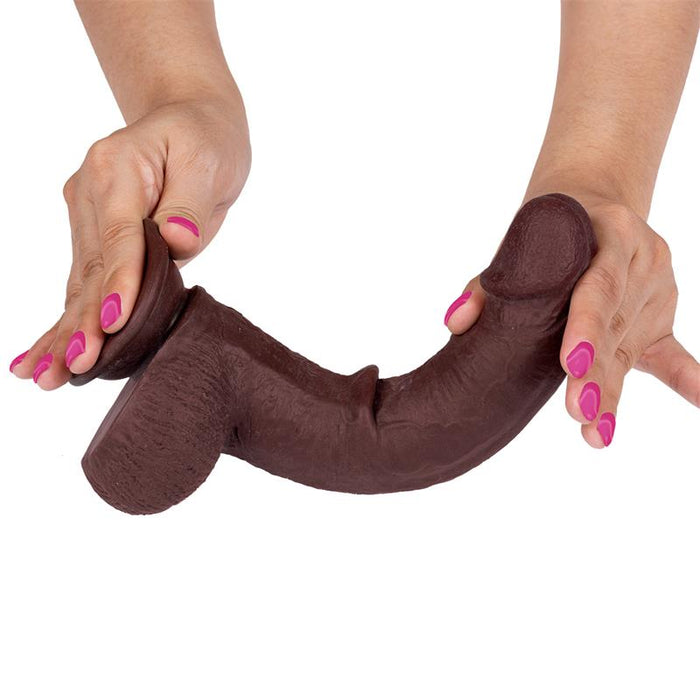 Slidy Dildo Realista Dual Layer Retráctil Y Orientable 9