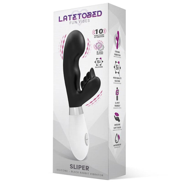 Vibrador Conejito  Sliper  Silicona Negro