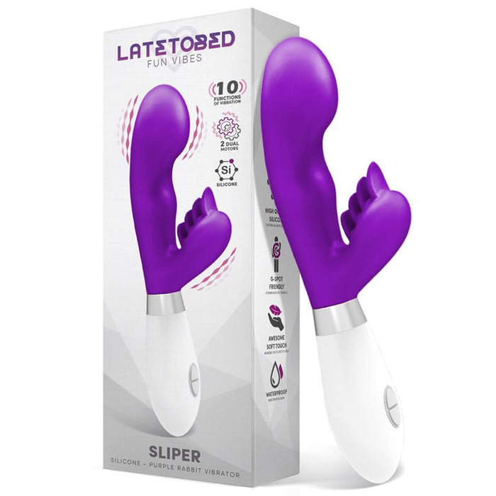 Vibrador Conejito Sliper    Silicona Púrpura