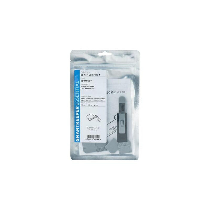 Smartkeeper Msd04pkgy 4 X Micro Sd Port Blockers Con 1 X Lock Key Mini Gray Slsart-0320 Slsart0320 (Slsart-0320)