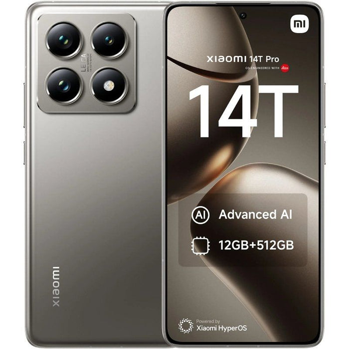 Smartphone Xiaomi 14t Pro 12gb 256gb 6.67' 5g Gris Titanio
