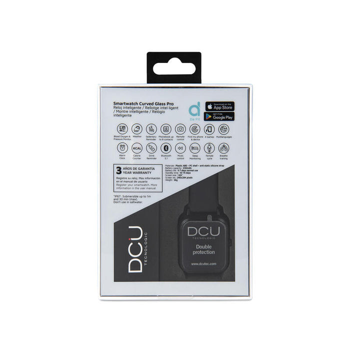 Smartwatch  Dcu Curved Glass Pro Negro 1.83" Hd