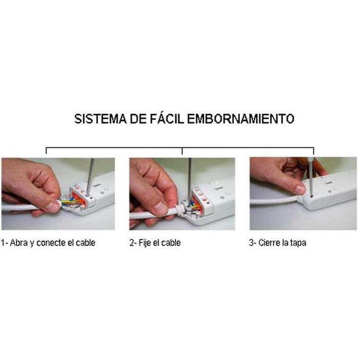 Solera 8002 - Regleta/Base Múltiple Sin Cable De 2 Enchufes, Blanco