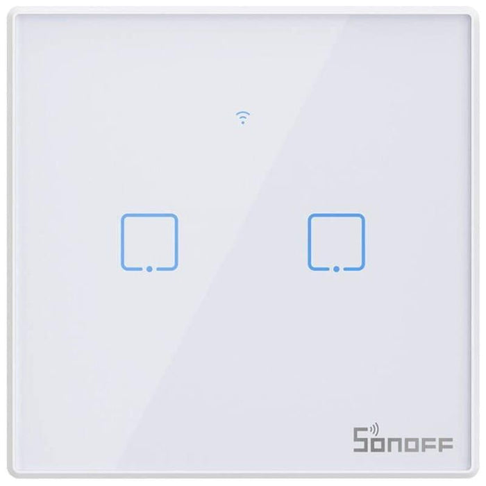 Sonoff T2eu2c-Tx 2 Botones Táctil Blanco - Interruptor De Pared Wifi