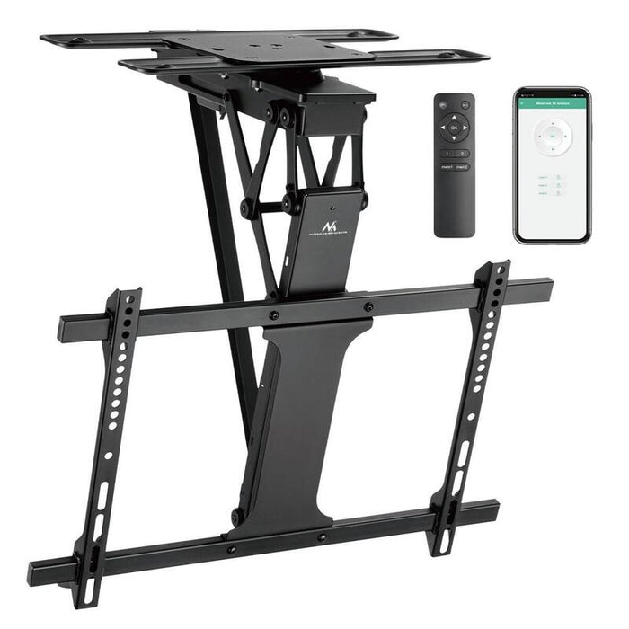 Soporte De Techo Eléctrico Maclean Para Tv, Soporte Tuya, Vesa Máx. 600x400, Giratorio 90º, 32"-75", 35kg, Mc-490
