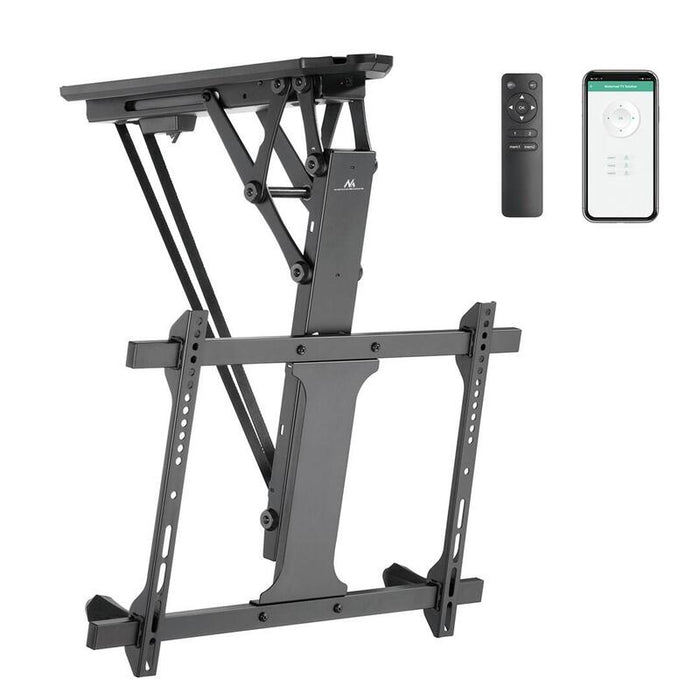 Soporte De Techo Eléctrico Maclean Para Tv, Soporte Tuya, Vesa Máx. 600x400, Para Paredes Inclinadas, Mando A Distancia, 32"-70", 35kg, Mc-880t