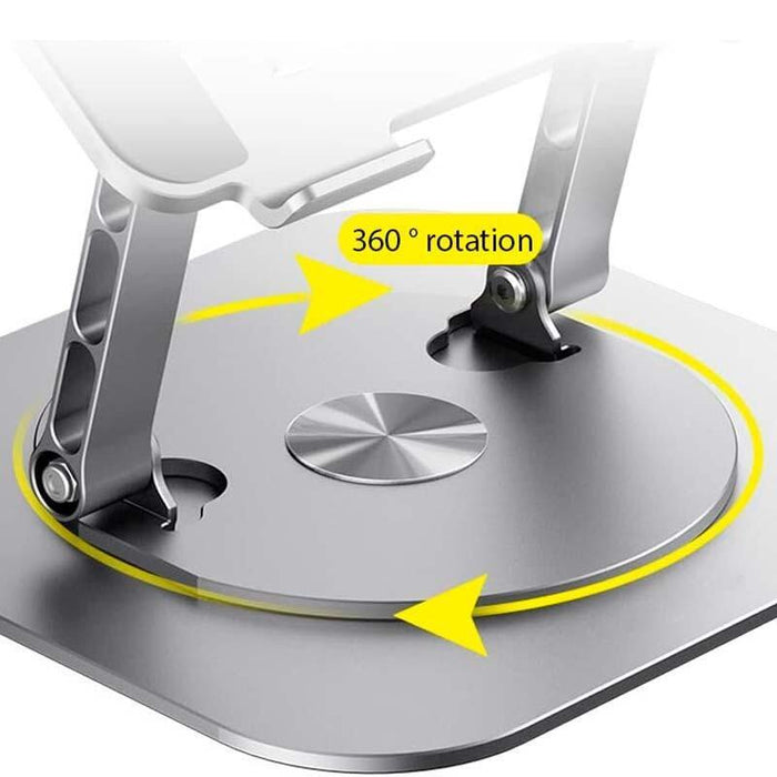 Soporte Giratorio Ls928 Para Tablet Y Ordenador Portátil De Aluminio Plata