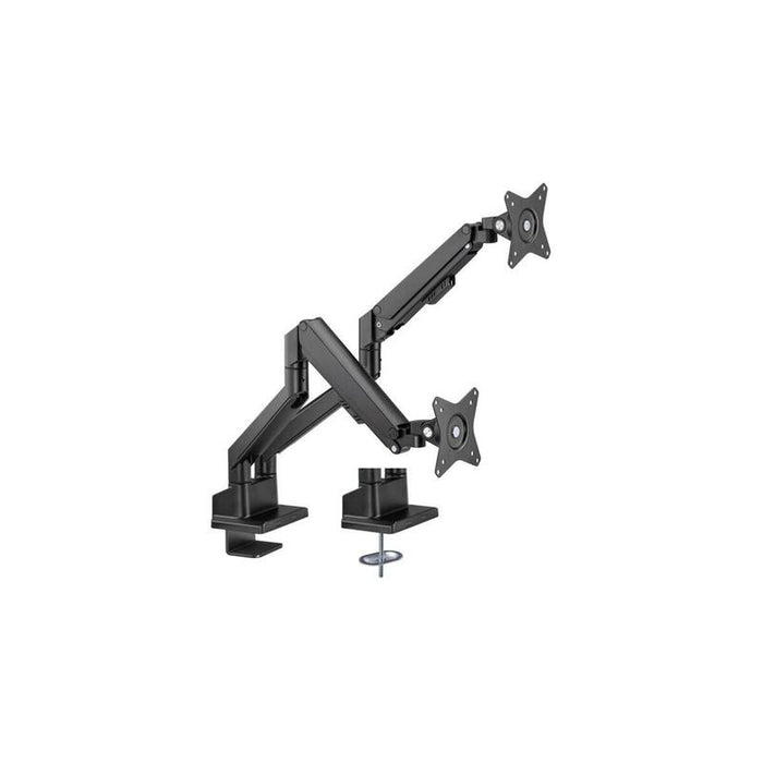 Soporte Para Monitor Doble Goobay Con Resorte De Presión De Gas Negro, Para 2 Monitores De 17" - 32" 43 - 81cm 70814