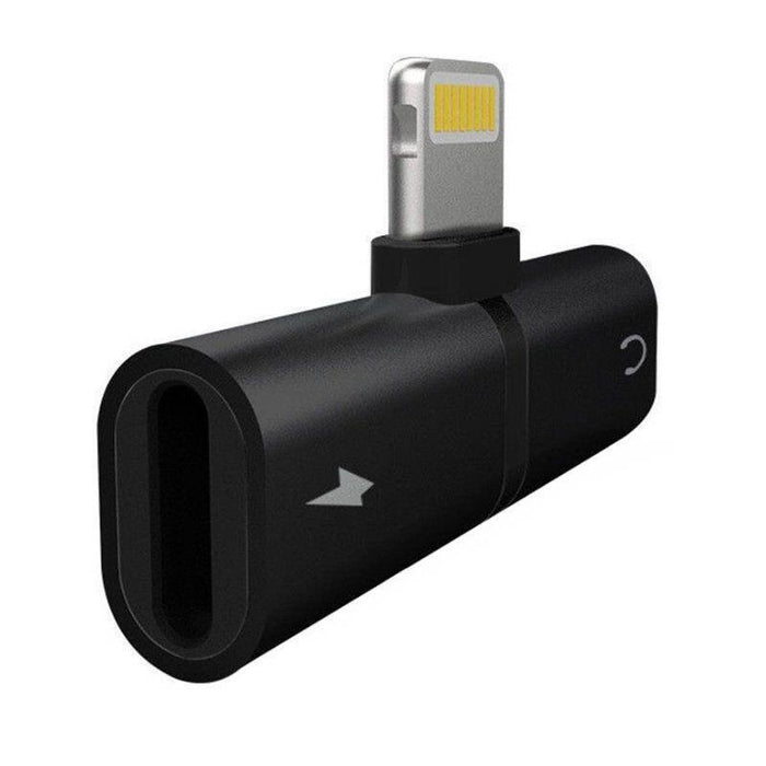Splitter Carga Y Música Myway Lightning Macho Usb Macho Negro