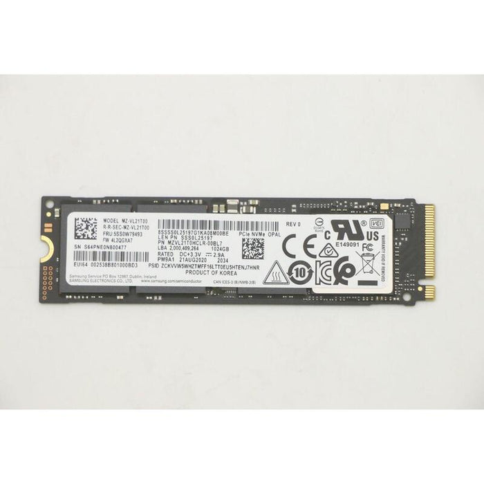 Ssd M.2 2280 Pcie Nvme 1tb - Opal 2.0 Fru Ssd M.2 2280 - Warranty: 3m