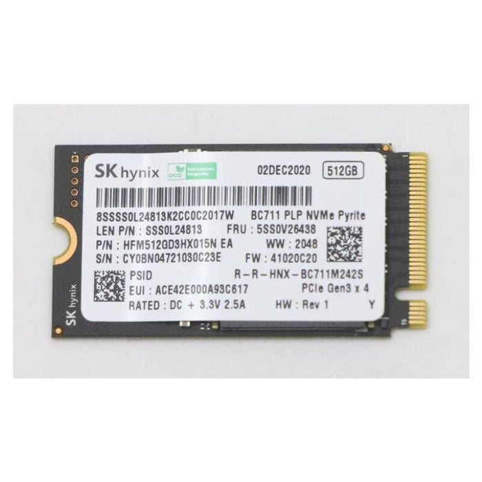 Ssd_asm 512g M.2 2242 Pcie3x4 - Warranty: 3m