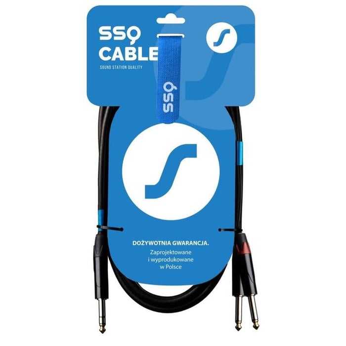 Ssq Jsjm1 Ss-1452 Cable Jack Stereo - 2x Jack Mono 1 M Negro