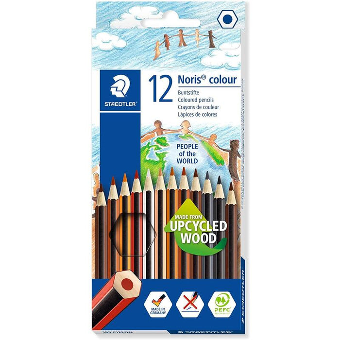 Staedtler Estuche 12 Lápices De Color Wopex Ecológico Tonos De Piel Surtidos