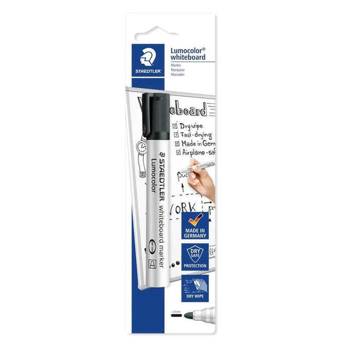 Staedtler Lumocolor 351 Rotulador Para Pizarra Blanca - Trazo 2mm - Secado Rapido - Recargable - Color Negro