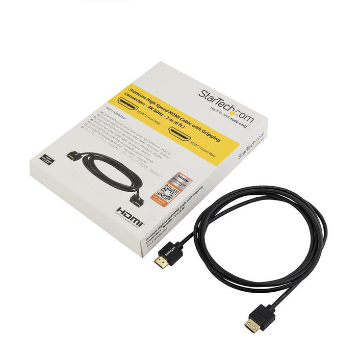 Startech Cable Hdmi M/M Alta Velocidad 2m Negro Hdmm2mlp 