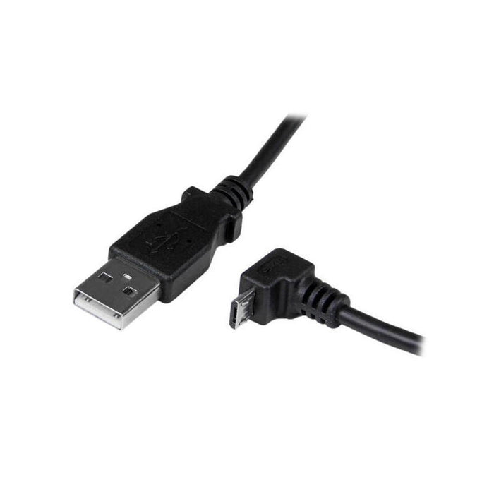 Startech Cable Usb A Micro Usb M/M 2m Acodado Negro Usbaub2md