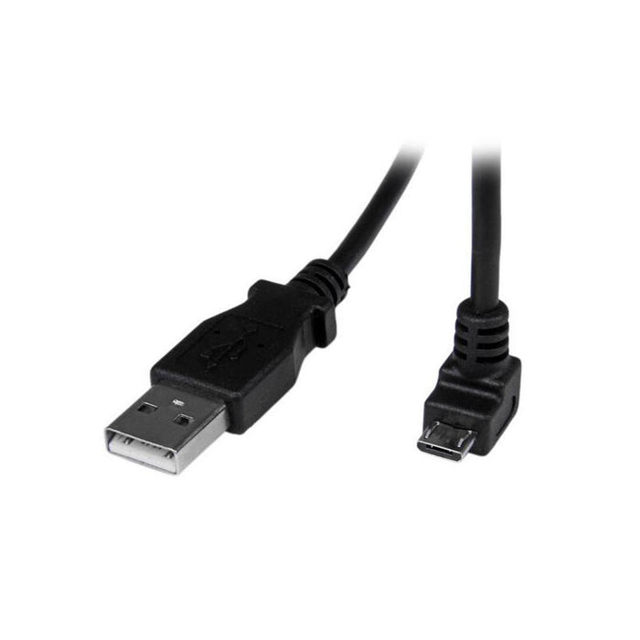 Startech Cable Usb A Micro Usb M/M 2m Acodado Negro Usbaub2md