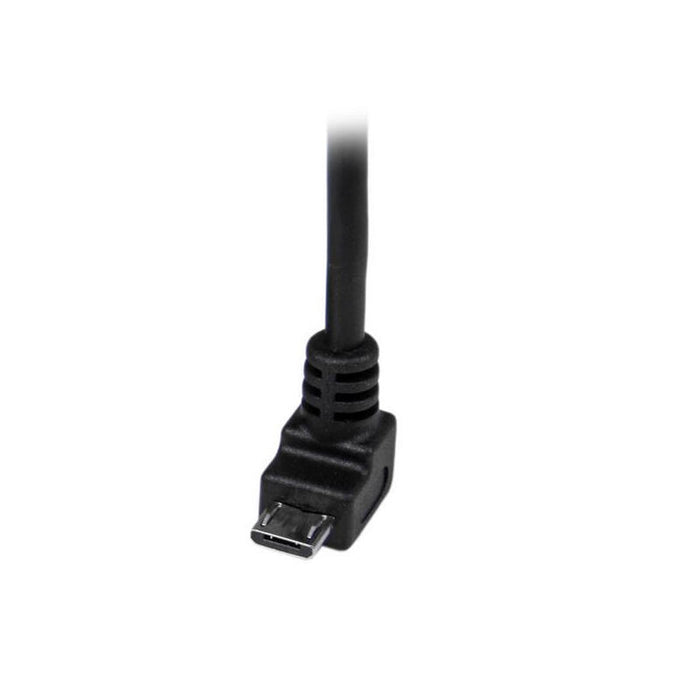 Startech Cable Usb A Micro Usb M/M 2m Acodado Negro Usbaub2md