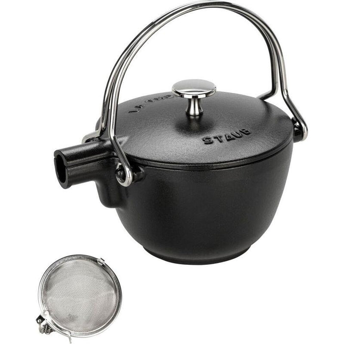 Staub Teekanne 1,15 L Schwarz Gusseisen, Rund