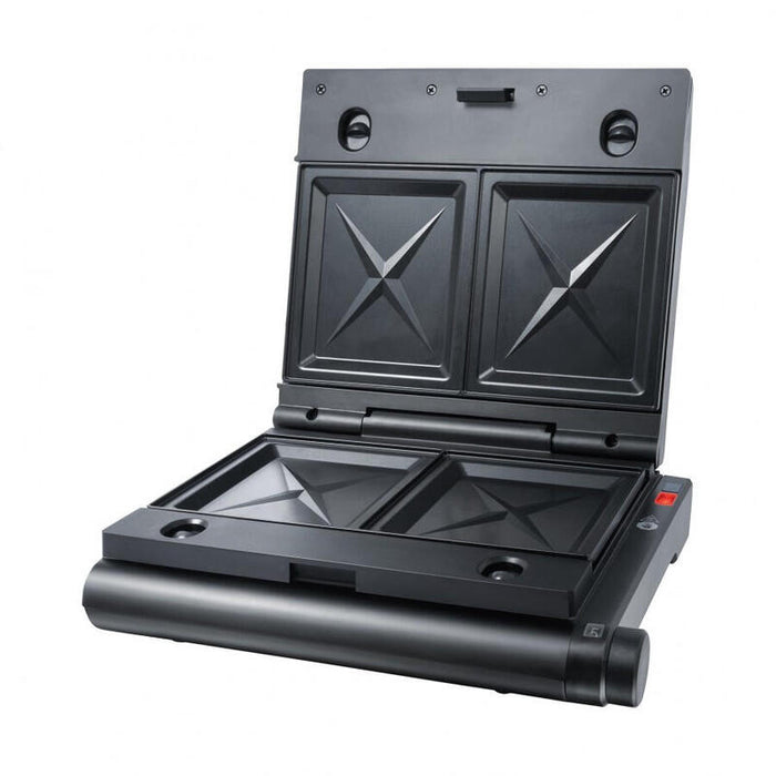 Steba Multi-Snack-Maker 3in1 Sg 55 (Negro, 1.100 Watt, Mit 3 Platten-Sets) 186500