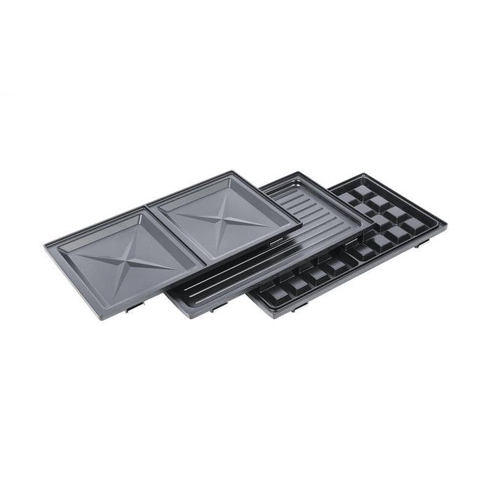 Steba Multi-Snack-Maker 3in1 Sg 55 (Negro, 1.100 Watt, Mit 3 Platten-Sets) 186500