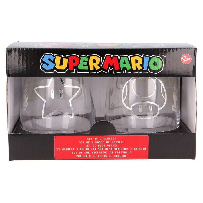 Super Mario - Vaso - Set De 2 Cristal B 510ml