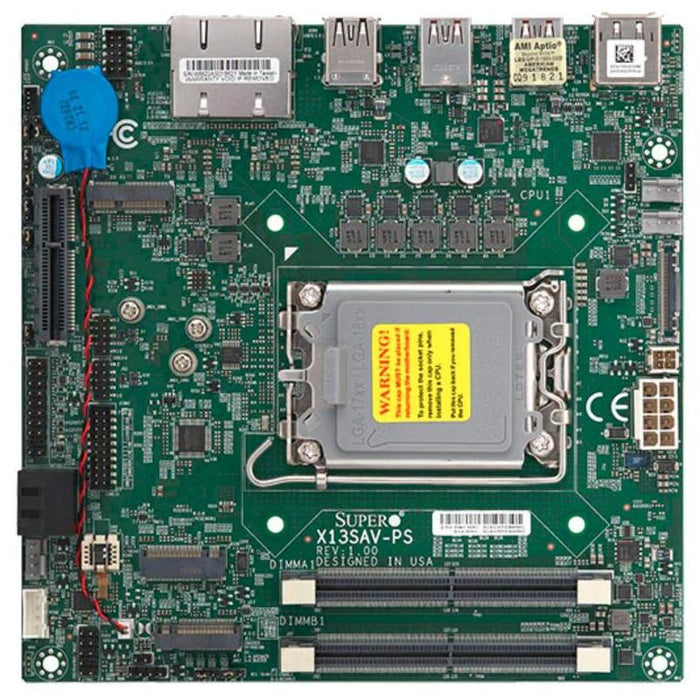 Supermicro Placa Base Mbd-X13sav-Ps Mini-Itx Socket 1700 Ddr5-Only Single