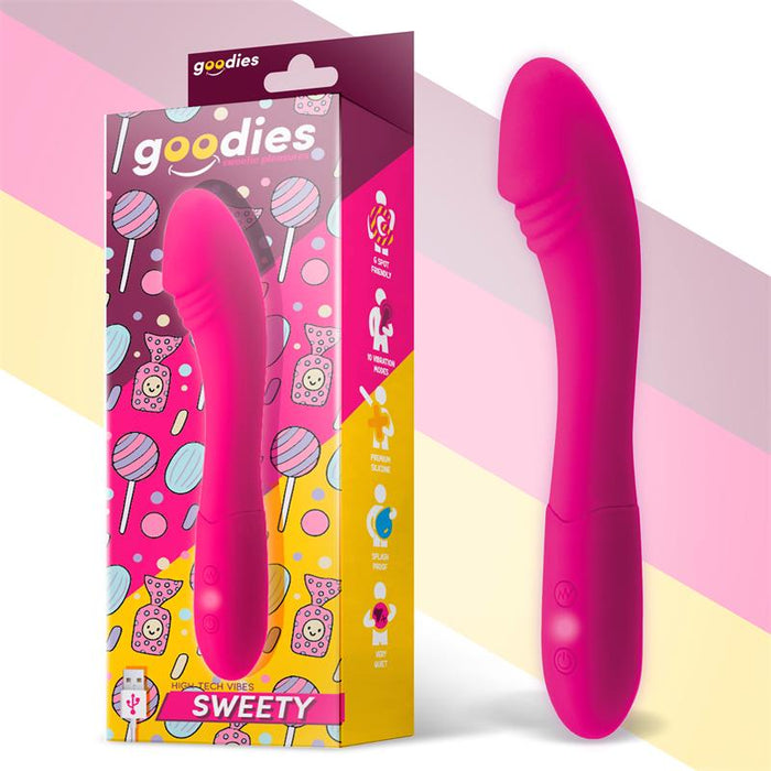 Sweety Vibrador Punto G Usb Silicona Fuchsia