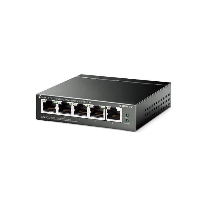 Switch Semigestionables Poe+ Tp-Link Sg105pe 5p Gigabit 4p Poe+ Total Poe 65w Carcasa Metalica