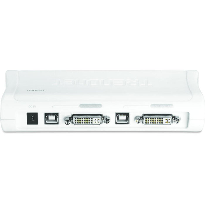 Switch Usb Dvi De 2 Puertos Kvm De Trendnet Con Kit De Audio Tk-204uk