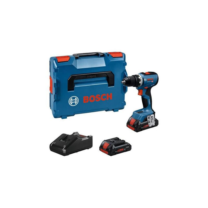 Taladro Atornillador A Batería Bosch Professional Gsr 18v-65 Professional, 18 Voltios Azul, 2 Baterías De Iones De Litio Procore18v 4,0 Ah, En L-Boxx 06019n3206