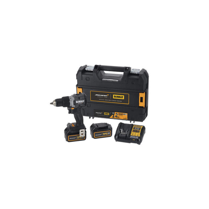 Taladro De Perforación De Batería De Dewalt Dcd85mm2t, 18 Volt, En El Diseño Mclaren Grey/Negro, 2x Li-Ion Battery 4ah, En T Stak Box Dcd85mm2t-Qw